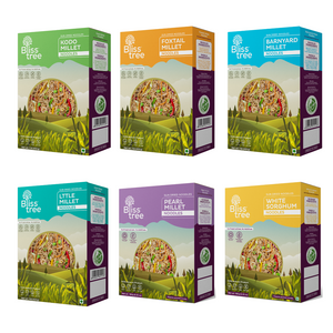 Sun Dried Millet Noodles Combo (Barnyard, Foxtail, Kodo, Little, Pearl & White Sorghum) - 180g - 6 packs